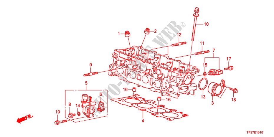 SPULENVENTIL für Honda JAZZ 1.2LSRE 5 Türen 5 gang-Schaltgetriebe 2011