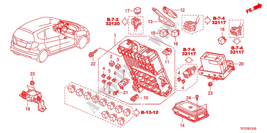STEUERGERAT(KABINE)(1)(LH) für Honda JAZZ 1.2LSRE 5 Türen 5 gang-Schaltgetriebe 2011
