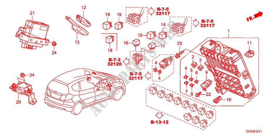 STEUERGERAT(KABINE)(1)(RH) für Honda JAZZ 1.3LX 5 Türen 5 gang-Schaltgetriebe 2011