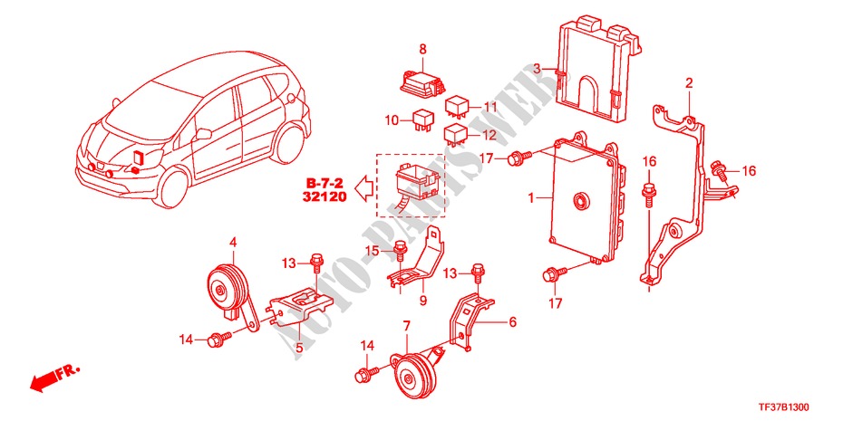STEUERGERAT(MOTORRAUM)(LH) für Honda JAZZ 1.2LSRE 5 Türen 5 gang-Schaltgetriebe 2011