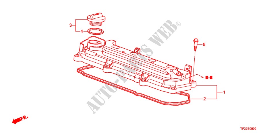 ZYLINDERKOPFDECKEL für Honda JAZZ 1.2LSRE 5 Türen 5 gang-Schaltgetriebe 2011
