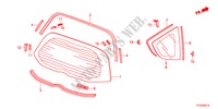 HECKFENSTER/HINTERES SEITENFENSTER für Honda JAZZ 1.4S     TEMP TIRE 5 Türen vollautomatische 2012