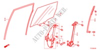 HINTERE TUERFENSTERSCHEIBE/REGLER für Honda JAZZ 1.2LS    TEMP TIRE 5 Türen 5 gang-Schaltgetriebe 2012
