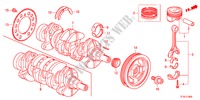 KOLBEN/KURBELWELLE für Honda JAZZ 1.2S 5 Türen 5 gang-Schaltgetriebe 2012