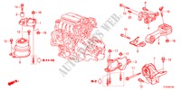 MOTORBEFESTIGUNG(MT) für Honda JAZZ 1.2S     TEMP TIRE 5 Türen 5 gang-Schaltgetriebe 2012