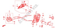 TUERSCHLOSS, HINTEN/AEUSSERER GRIFF(2) für Honda JAZZ 1.4LSH 5 Türen vollautomatische 2012