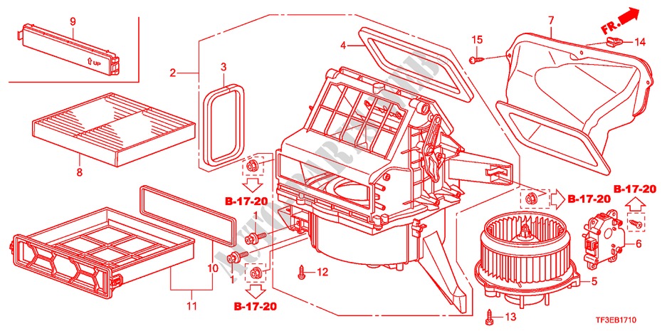 HEIZGEBLAESE(LH) für Honda JAZZ 1.4S     TEMP TIRE 5 Türen 5 gang-Schaltgetriebe 2012