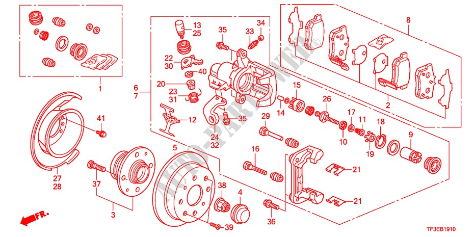 HINTERRADBREMSE(SCHEIBE) für Honda JAZZ 1.4ES 5 Türen 5 gang-Schaltgetriebe 2012