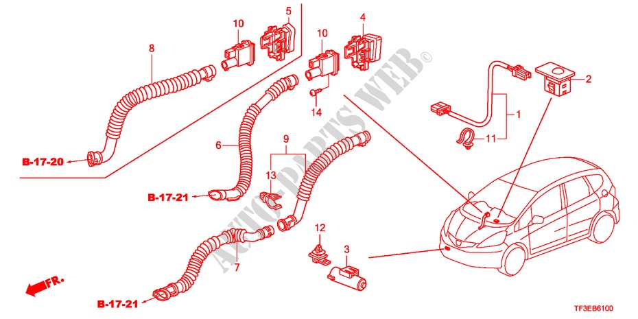 KLIMAANLAGE(SENSOR/AUTOMAT. KLIMAANLAGE) für Honda JAZZ 1.2LS 5 Türen 5 gang-Schaltgetriebe 2012