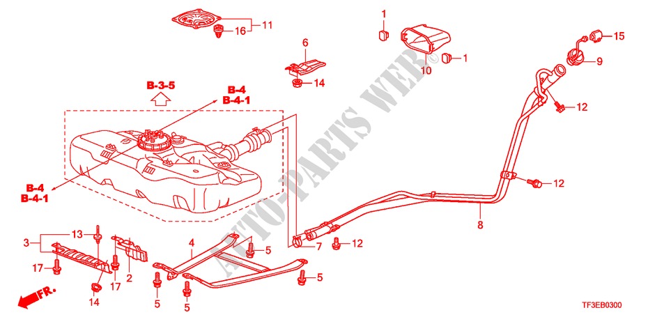 KRAFTSTOFFEINFUELLROHR für Honda JAZZ 1.4EX 5 Türen 5 gang-Schaltgetriebe 2012