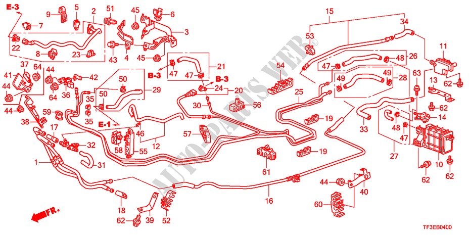 KRAFTSTOFFLEITUNG(LH) für Honda JAZZ 1.5EX 5 Türen 5 gang-Schaltgetriebe 2012