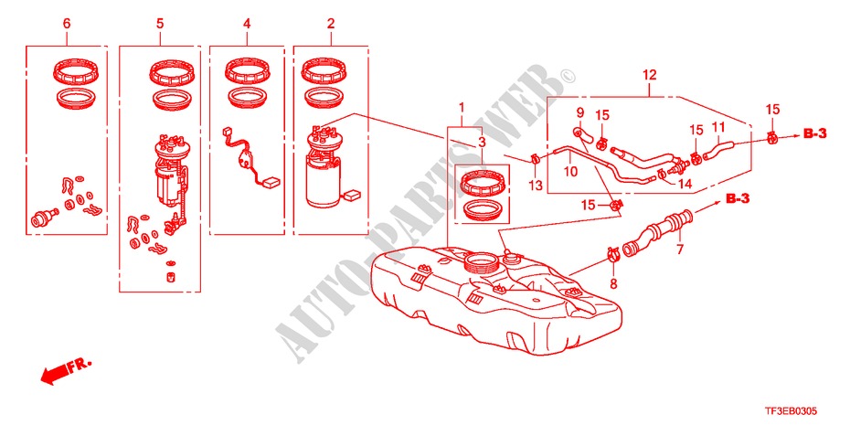 KRAFTSTOFFTANK für Honda JAZZ 1.4ES 5 Türen 5 gang-Schaltgetriebe 2012