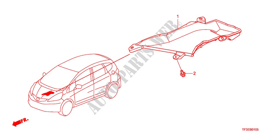 KUEHLLEITUNGSKANAL für Honda JAZZ 1.4S     TEMP TIRE 5 Türen 5 gang-Schaltgetriebe 2012