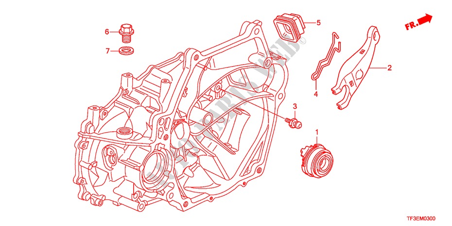 KUPPLUNGSFREIGABE für Honda JAZZ 1.4EX 5 Türen 5 gang-Schaltgetriebe 2012