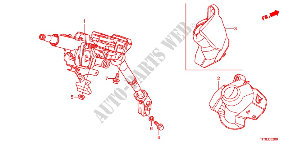 LENKSAEULE für Honda JAZZ 1.4EX 5 Türen 5 gang-Schaltgetriebe 2012