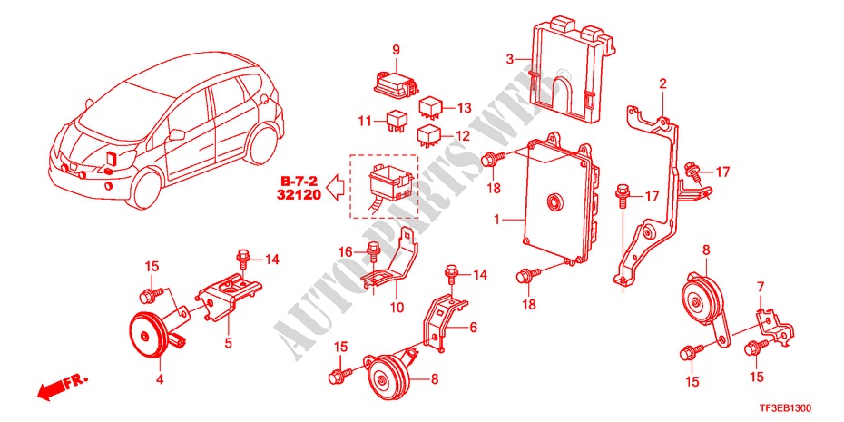 STEUERGERAT(MOTORRAUM)(LH) für Honda JAZZ 1.5EX 5 Türen 5 gang-Schaltgetriebe 2012