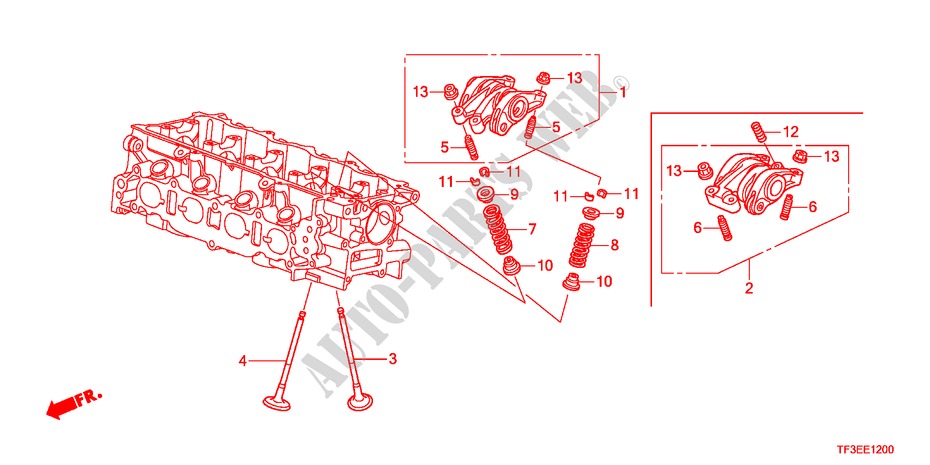 VENTIL/KIPPHEBEL für Honda JAZZ 1.4ES 5 Türen 5 gang-Schaltgetriebe 2012