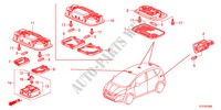 INNENLEUCHTE für Honda JAZZ HYBRID IMA-H 5 Türen vollautomatische 2012