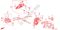 TUERSCHLOSS, HINTEN/AEUSSERER GRIFF(1) für Honda JAZZ HYBRID IMA      TEMP TIRE 5 Türen vollautomatische 2012