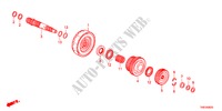 DRITTE WELLE/KUPPLUNG(3. GANG)(5AT) für Honda ODYSSEY EXL 5 Türen 5 gang automatikgetriebe 2011