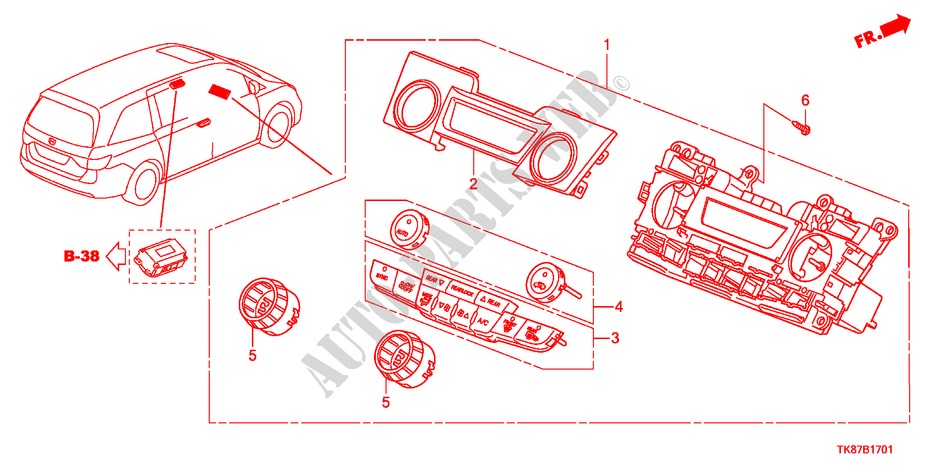 REGELUNG, AUTOM.         KLIMAANLAGE für Honda ODYSSEY TOURING 5 Türen 6 gang automatikgetriebe 2011