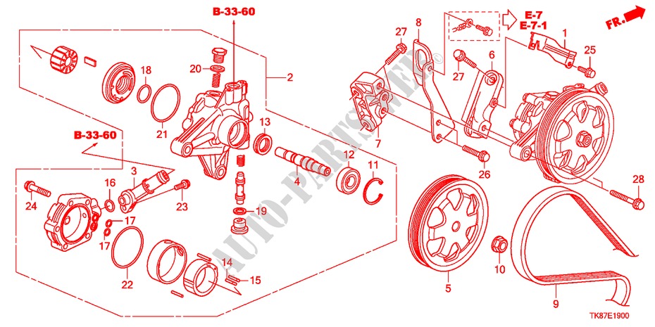 SERVOLENKPUMPE für Honda ODYSSEY TOURING 5 Türen 6 gang automatikgetriebe 2011