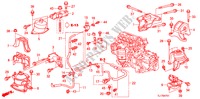 MOTORBEFESTIGUNGEN(2.0L) (AT) für Honda ACCORD 2.0 ES-GT 4 Türen 5 gang automatikgetriebe 2009