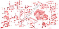 MOTORBEFESTIGUNGEN(2.0L) (MT) für Honda ACCORD 2.0 ES 4 Türen 6 gang-Schaltgetriebe 2009