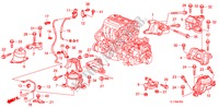 MOTORBEFESTIGUNGEN(2.4L) (AT) für Honda ACCORD 2.4 EXECUTIVE 4 Türen 5 gang automatikgetriebe 2009