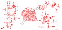 MOTORBEFESTIGUNGEN(DIESEL) (MT) für Honda ACCORD 2.2 ELEGANCE 4 Türen 6 gang-Schaltgetriebe 2009