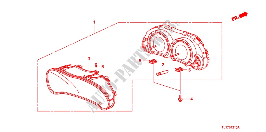 MESSGERAET BAUTEILE für Honda ACCORD 2.4 TYPE S 4 Türen 6 gang-Schaltgetriebe 2009