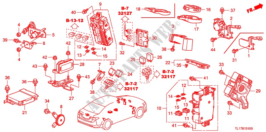 STEUERGERAT(KABINE) (1) (LH) für Honda ACCORD 2.4 TYPE S 4 Türen 6 gang-Schaltgetriebe 2009