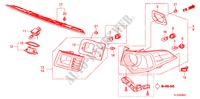 HECKLEUCHTE/KENNZEICHENBELEUCHTUNG für Honda ACCORD 2.4 EXECUTIVE 4 Türen 5 gang automatikgetriebe 2010