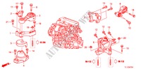 MOTORBEFESTIGUNGEN(DIESEL)(MT) für Honda ACCORD 2.2 S-H 4 Türen 6 gang-Schaltgetriebe 2010