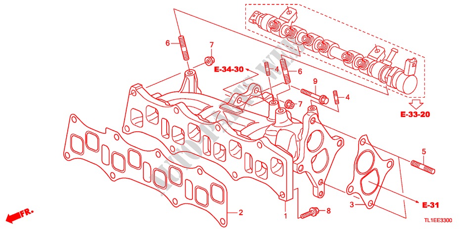 ANSAUGKRUEMMER(DIESEL) für Honda ACCORD 2.2 ELEGANCE 4 Türen 5 gang automatikgetriebe 2010