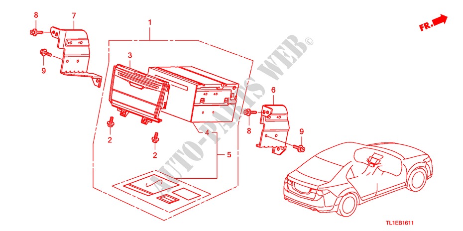 AUDIOEINHEIT(NAVIGATION) für Honda ACCORD 2.2 EXECUTIVE 4 Türen 5 gang automatikgetriebe 2011
