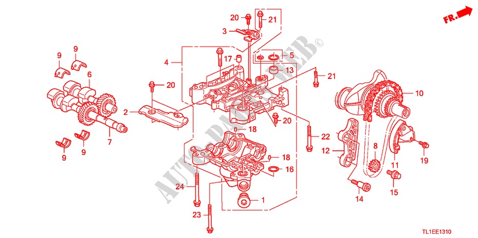 AUSGLEICHSWELLE(2.0L) für Honda ACCORD 2.0 COMFOT 4 Türen 6 gang-Schaltgetriebe 2011