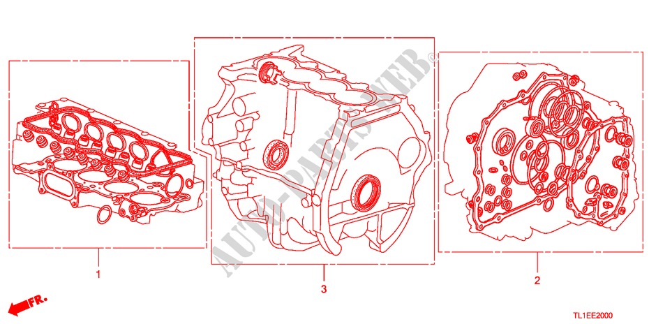 DICHTUNG SATZ(2.0L) für Honda ACCORD 2.0 COMFOT 4 Türen 6 gang-Schaltgetriebe 2011