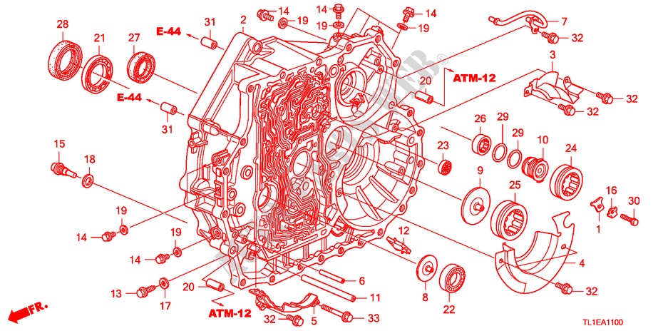 DREHMOMENTWANDLERGEHAEUSE(DIESEL) für Honda ACCORD 2.2 ELEGANCE 4 Türen 5 gang automatikgetriebe 2010