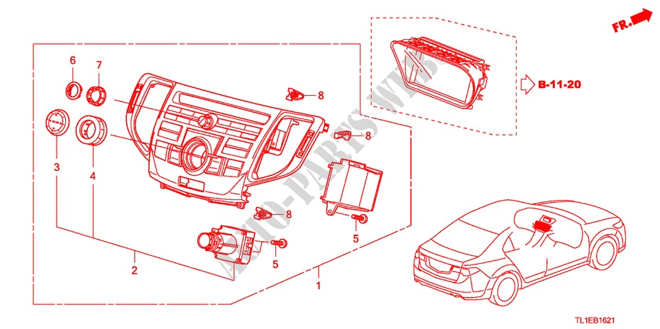 MITTLERES MODUL(NAVIGATION) für Honda ACCORD 2.2 EXECUTIVE 4 Türen 5 gang automatikgetriebe 2011