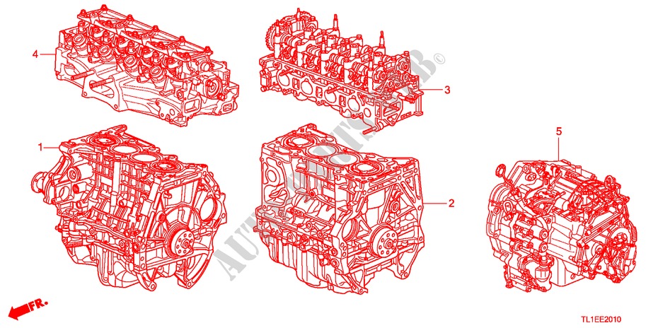 MOTOREINHEIT/GETRIEBE KOMPL. für Honda ACCORD 2.0 COMFOT 4 Türen 6 gang-Schaltgetriebe 2011