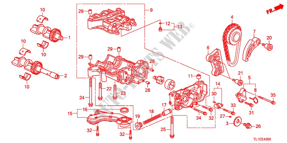 OELPUMPE(DIESEL) für Honda ACCORD 2.2 EXECUTIVE 4 Türen 5 gang automatikgetriebe 2011