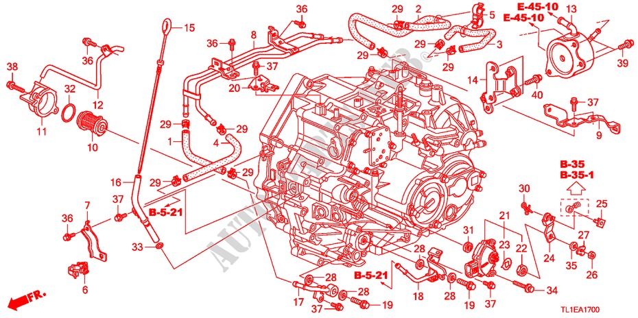 OELSTANDMESSER/ATF LEITUNG(DIESEL) für Honda ACCORD 2.2 ELEGANCE 4 Türen 5 gang automatikgetriebe 2010