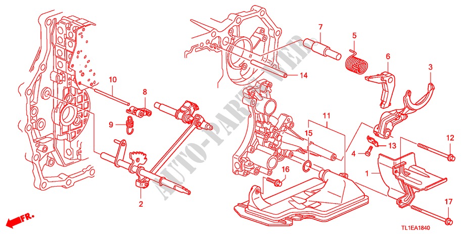 SCHALTGABEL(DIESEL) für Honda ACCORD 2.2 ELEGANCE 4 Türen 5 gang automatikgetriebe 2010