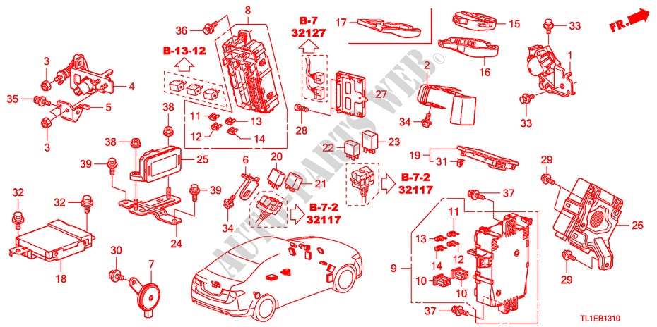 STEUERGERAT(KABINE)(1)(LH) für Honda ACCORD 2.0 COMFOT 4 Türen 6 gang-Schaltgetriebe 2011