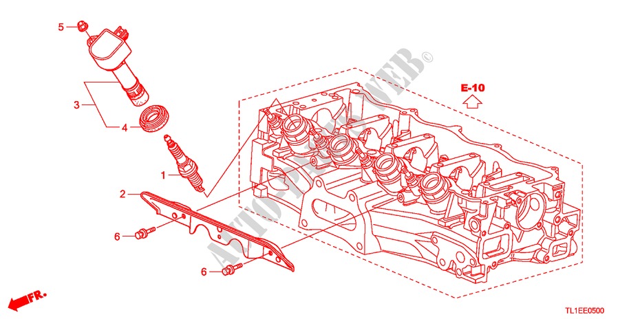 STOPFENOEFFNUNGS SPULE/STOEPSEL(2.0L) für Honda ACCORD 2.0 ELEGANCE 4 Türen 5 gang automatikgetriebe 2010