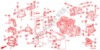 MOTORBEFESTIGUNGEN(2.0L)(AT) für Honda ACCORD 2.0 ES 4 Türen 5 gang automatikgetriebe 2012