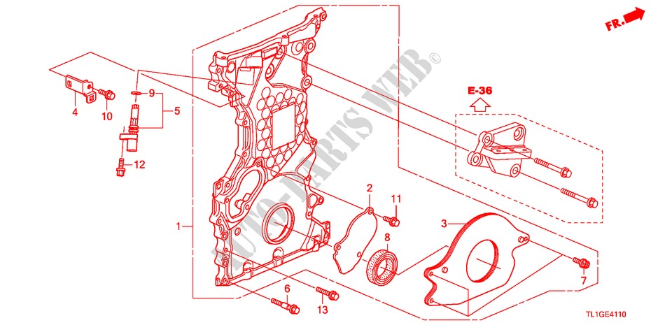 KETTENGEHAEUSE(DIESEL) für Honda ACCORD 2.2 S 4 Türen 6 gang-Schaltgetriebe 2012