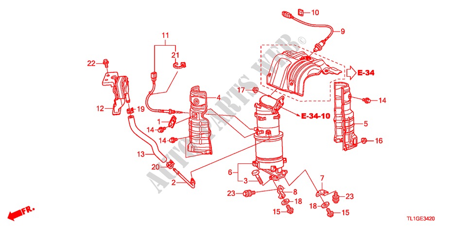 KONVERTER(DIESEL) für Honda ACCORD 2.2 S 4 Türen 6 gang-Schaltgetriebe 2012