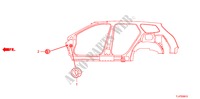 GUMMITUELLE(SEITEN) für Honda ACCORD TOURER 2.4 S 5 Türen 5 gang automatikgetriebe 2009